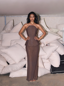 Brown corset set