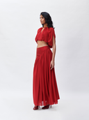 Red Draped Set