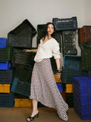 Checkers Asymmetrical Skirt