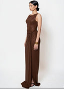 Brown Knot Dress