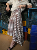 Checkers Asymmetrical Skirt
